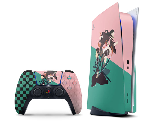 Demon Slayer Tanjiro & Nezuko PS5 Skin